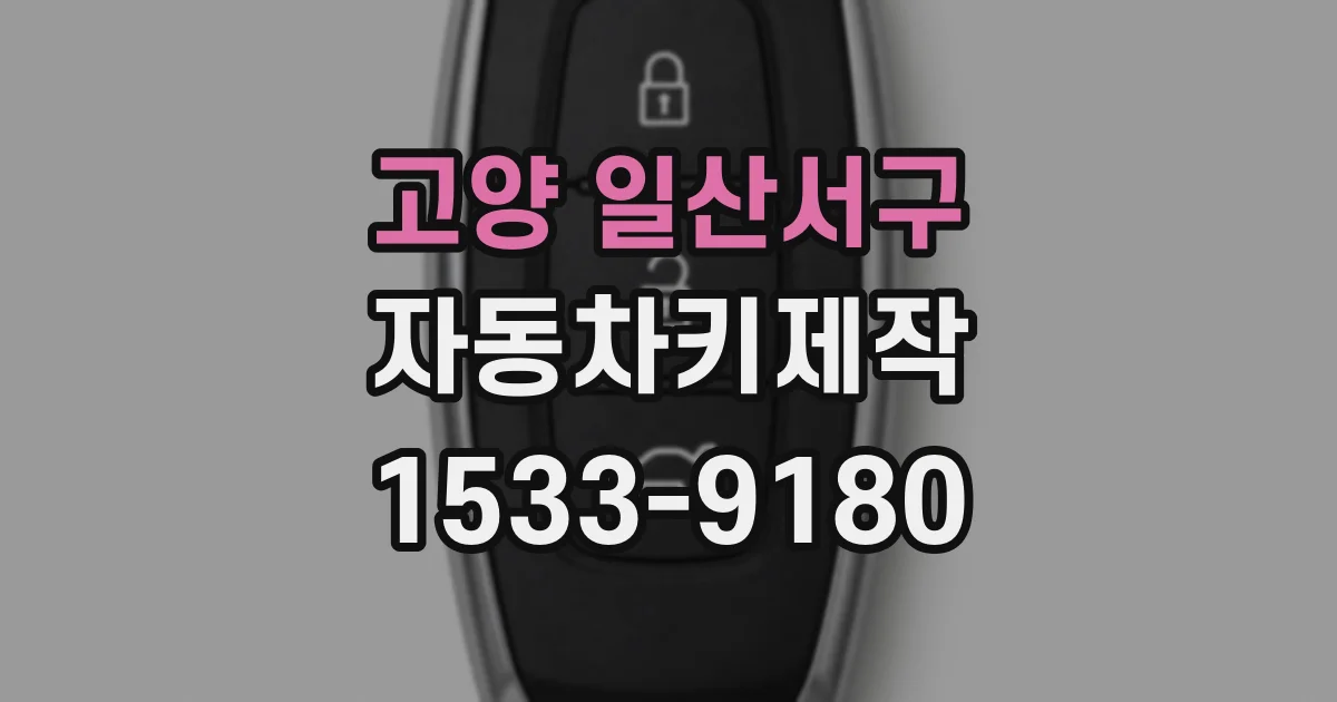 고양 일산서구 자동차키제작