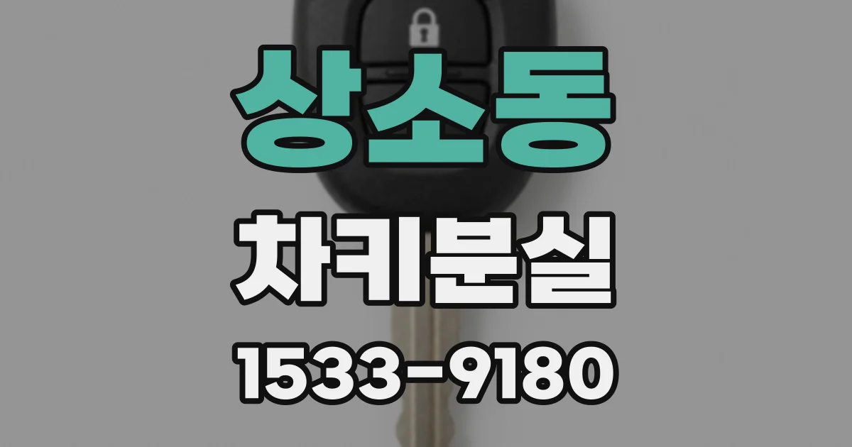 상소동 차키분실