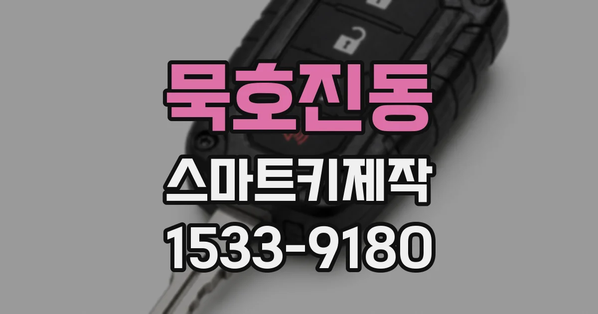 묵호진동 스마트키제작