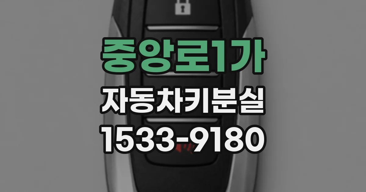 중앙로1가 자동차키분실