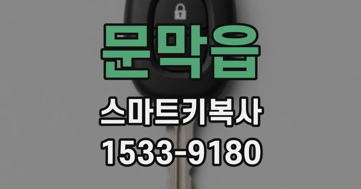 문막읍 스마트키복사
