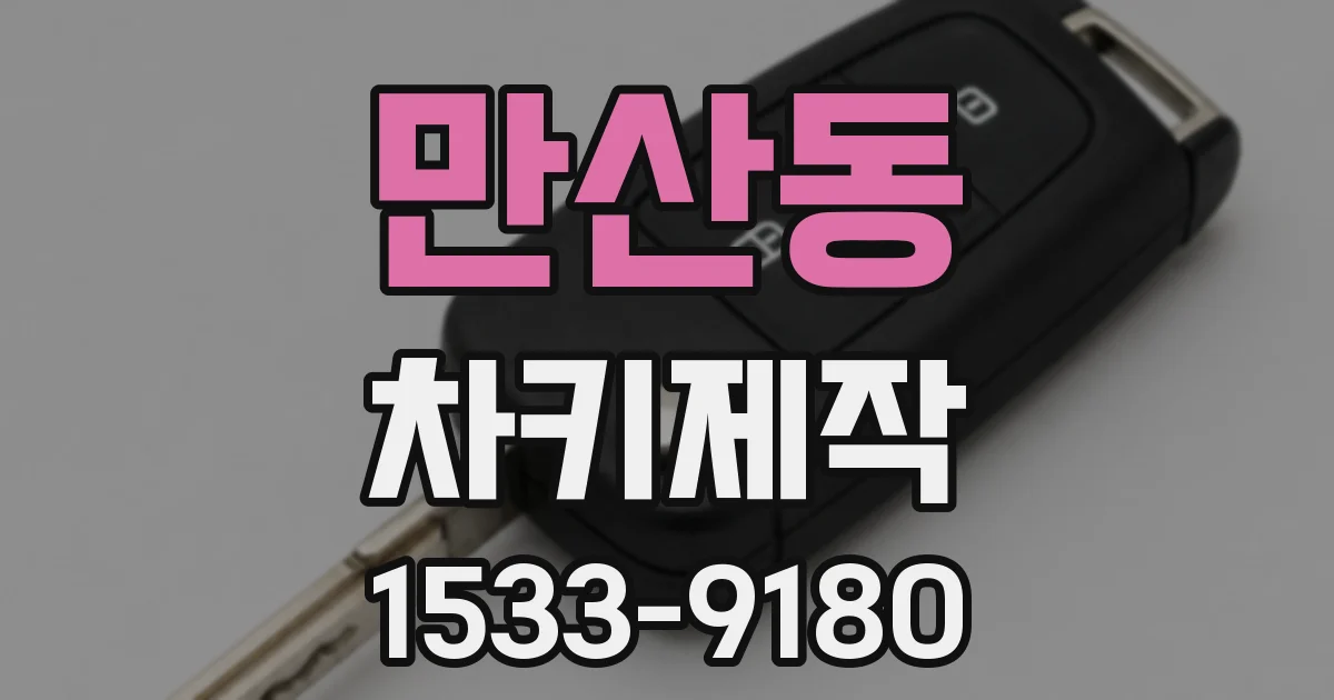 만산동 차키제작