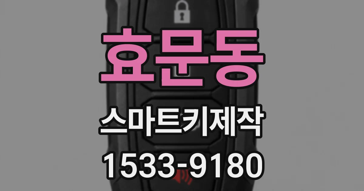 효문동 스마트키제작