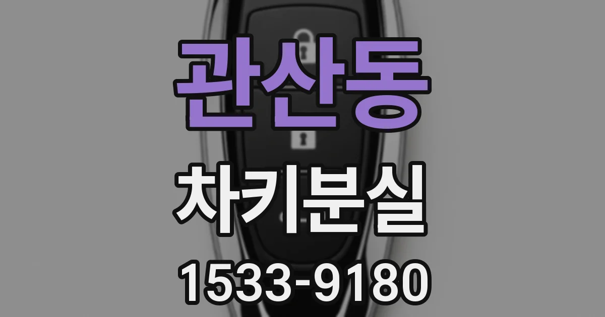 관산동 차키분실