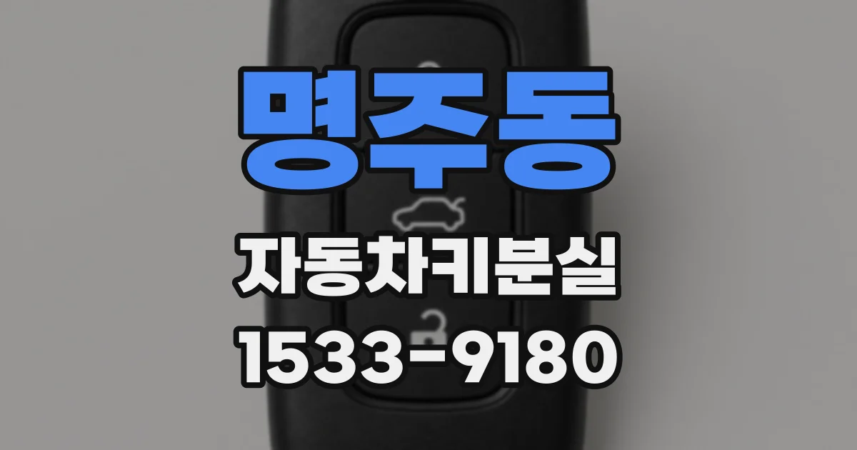 명주동 자동차키분실