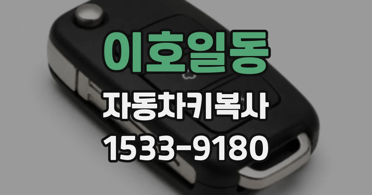 이호일동 자동차키복사
