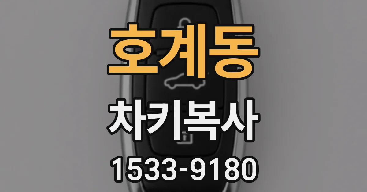 호계동 차키복사