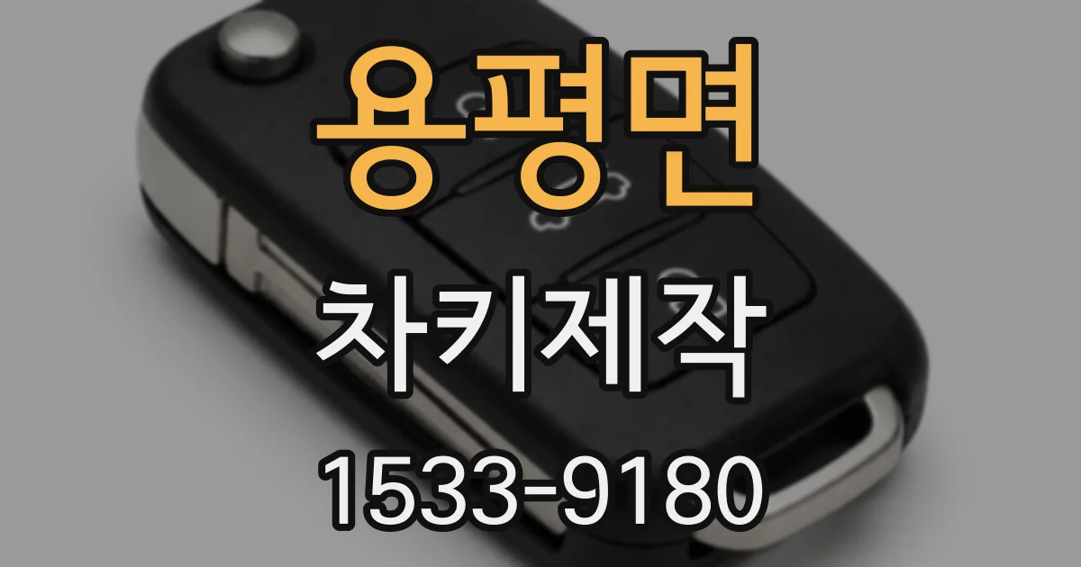 용평면 차키제작