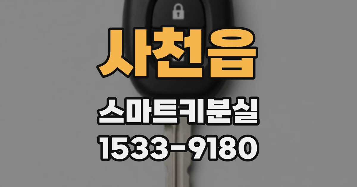 사천읍 스마트키분실