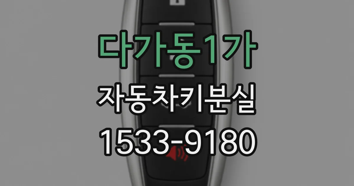다가동1가 자동차키분실
