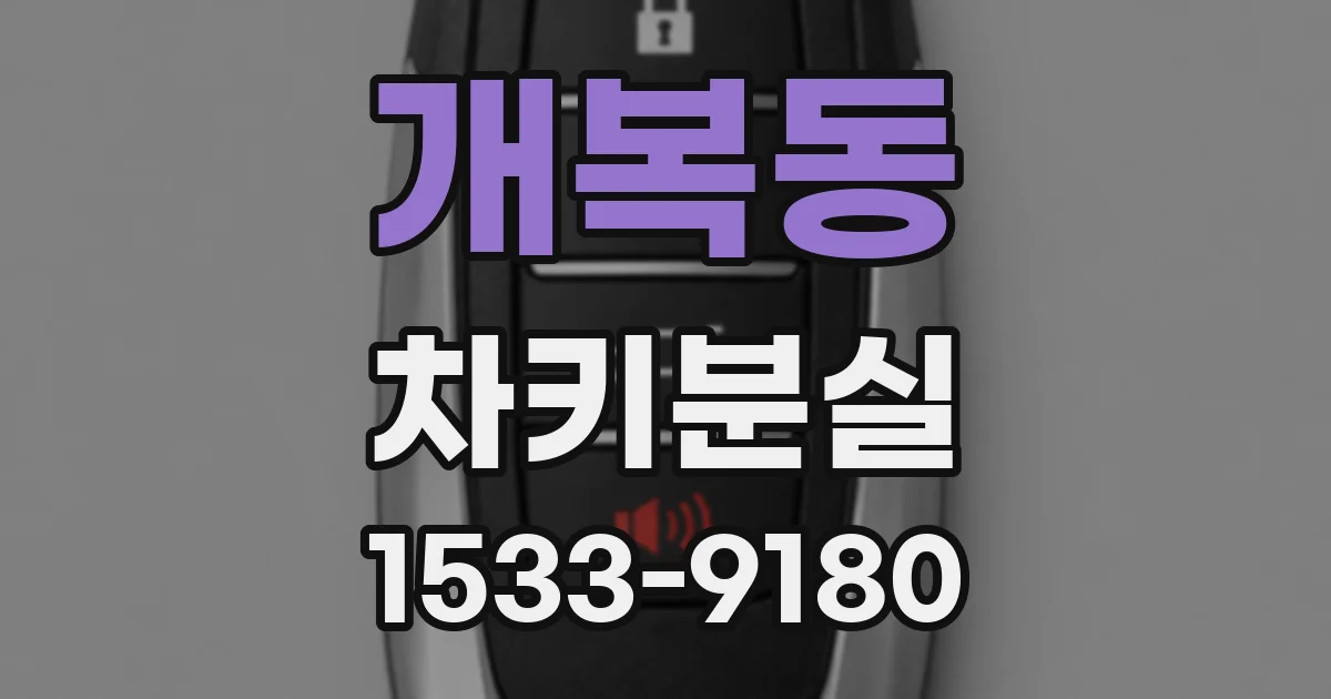 개복동 차키분실