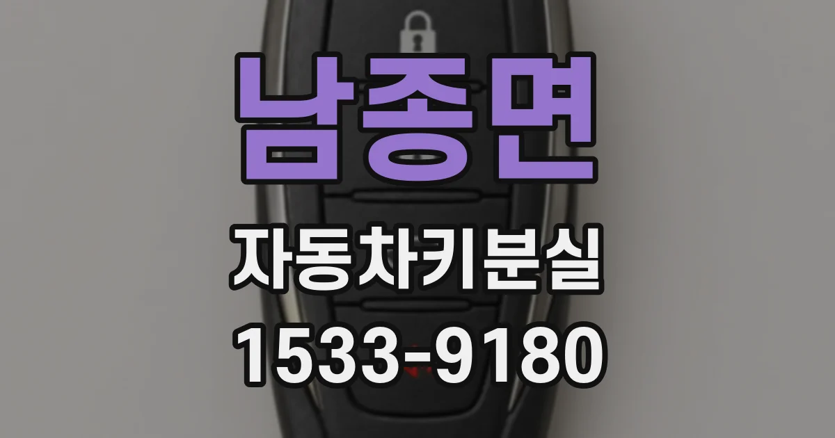 남종면 자동차키분실