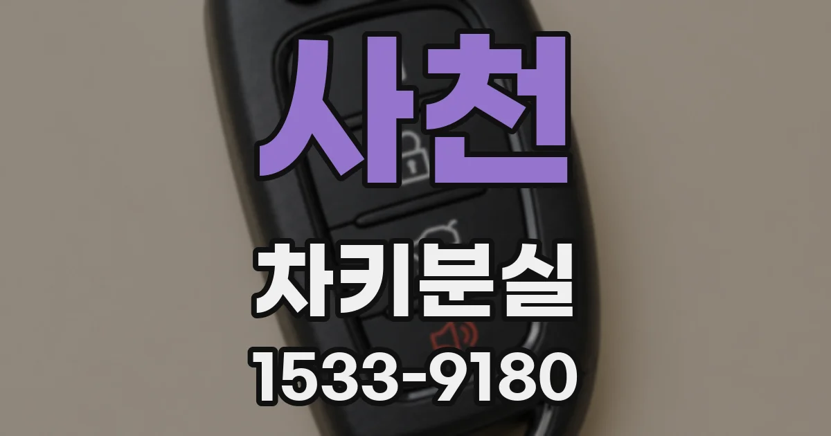 사천 차키분실