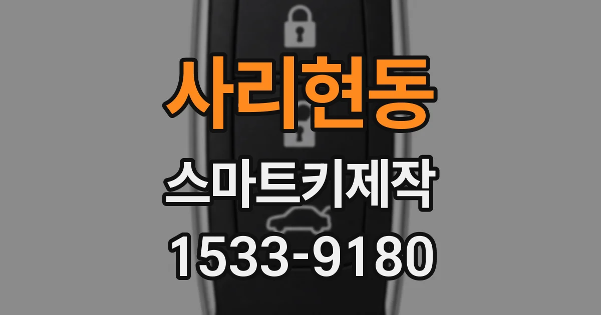 사리현동 스마트키제작