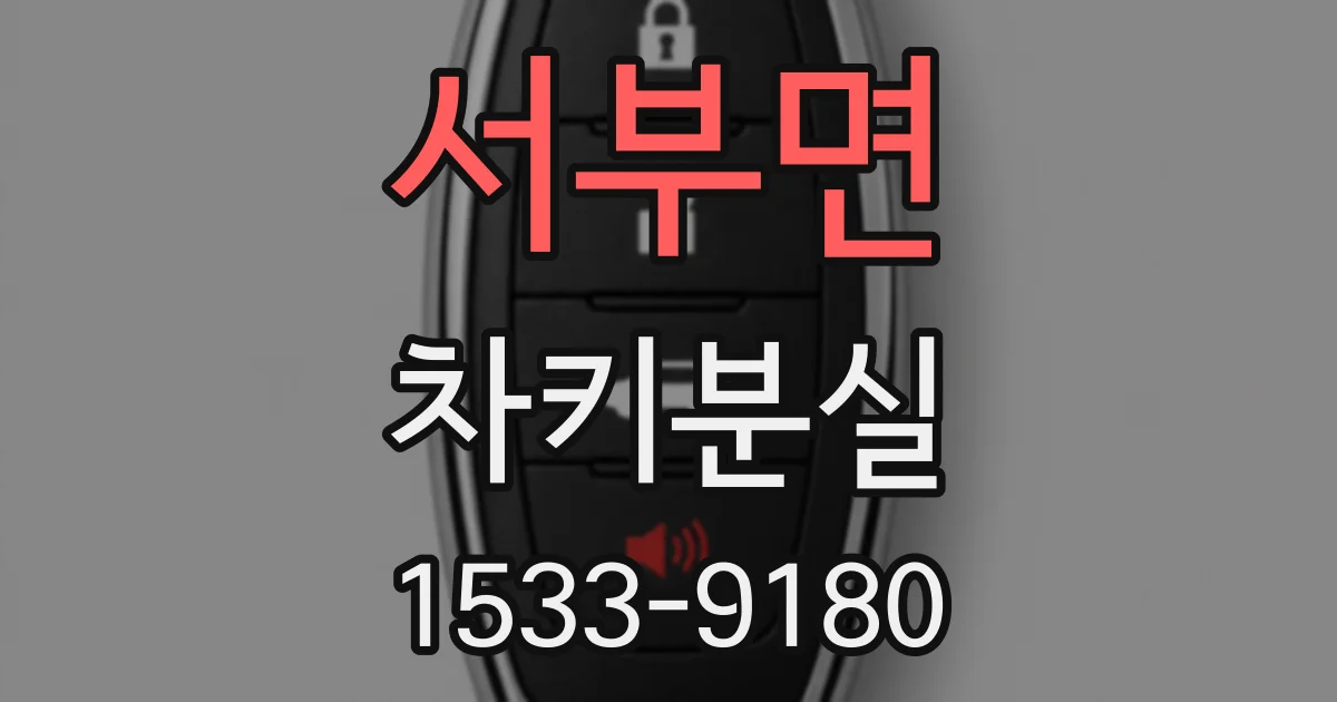 서부면 차키분실