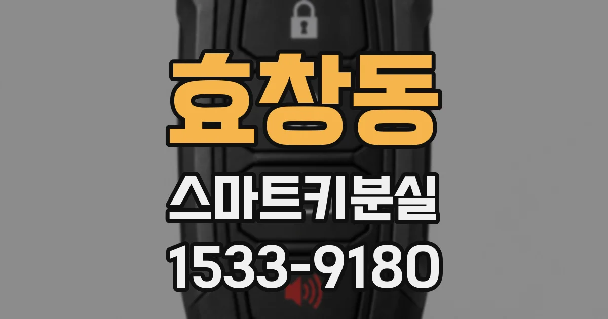 효창동 스마트키분실
