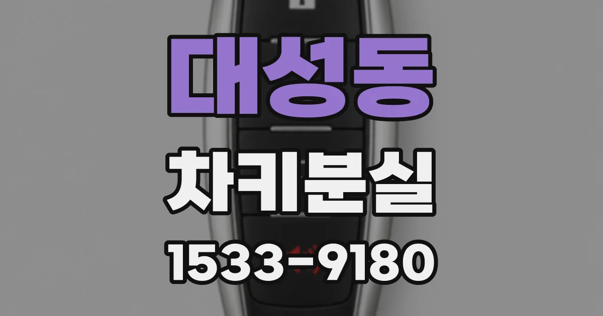 대성동 차키분실