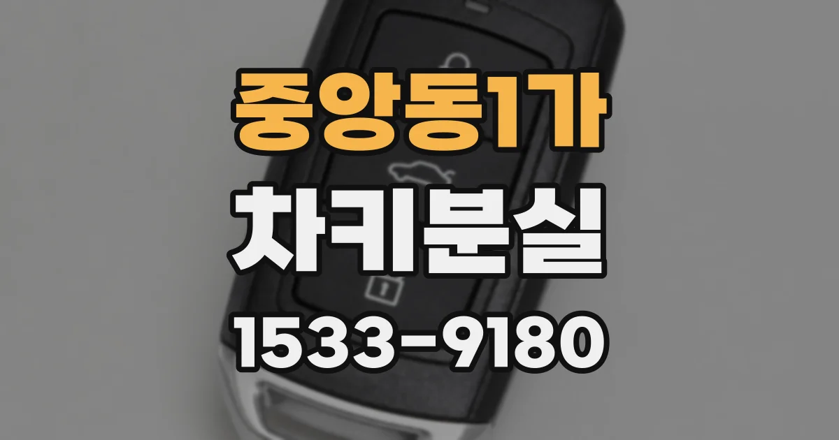 중앙동1가 차키분실