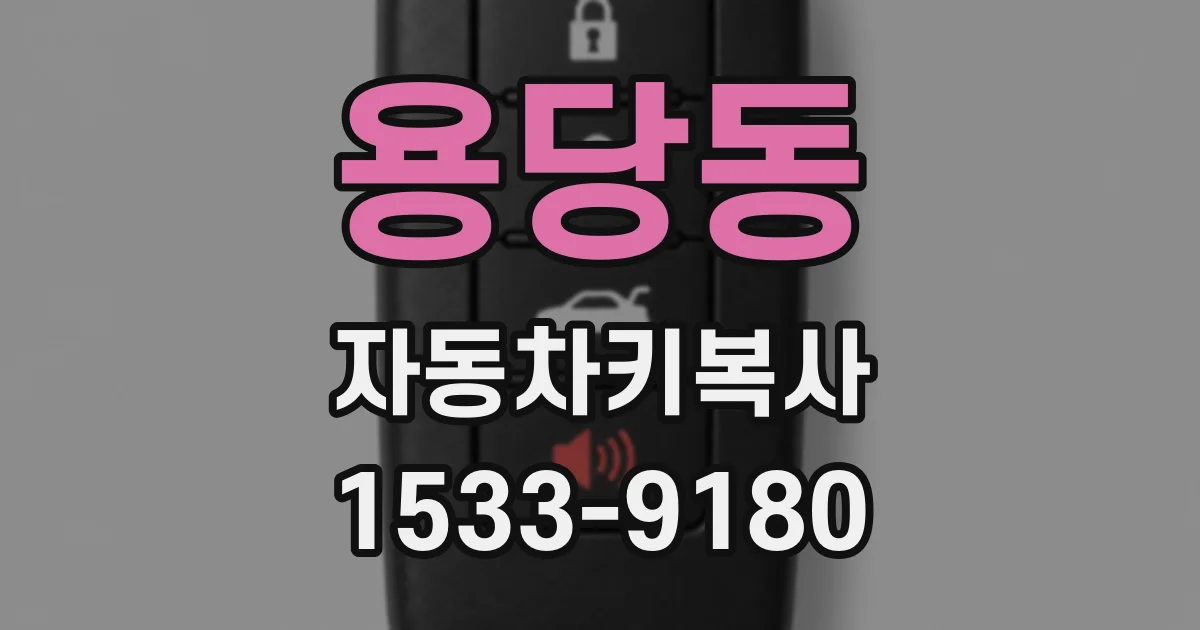 용당동 자동차키복사