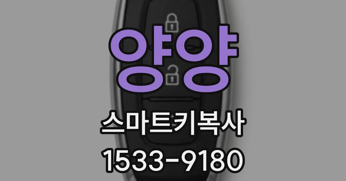 양양 스마트키복사
