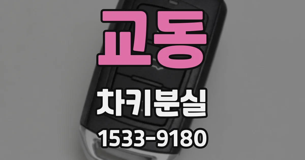교동 차키분실