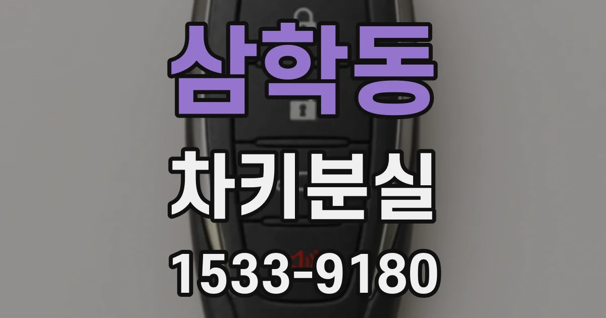 삼학동 차키분실