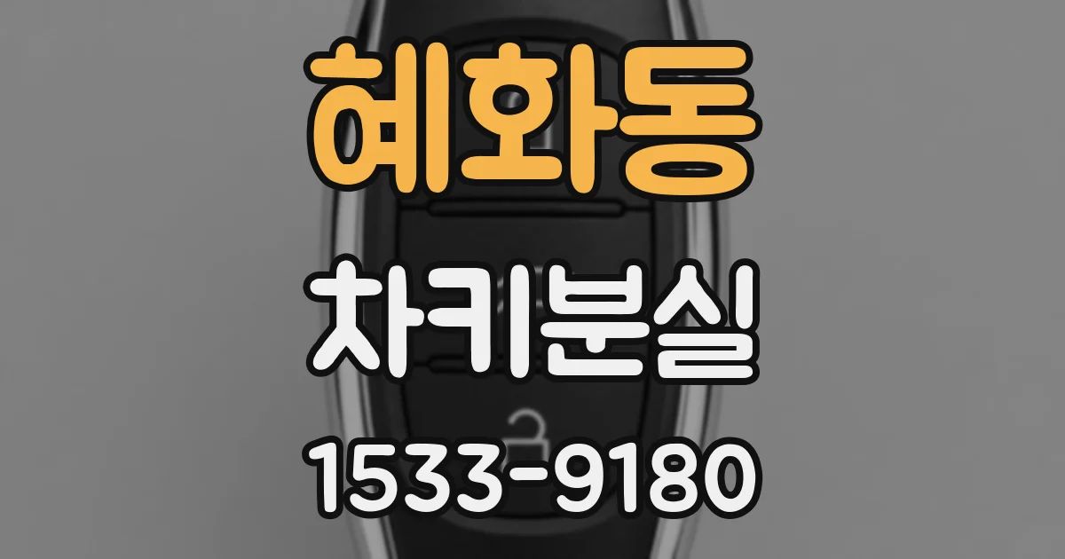 혜화동 차키분실