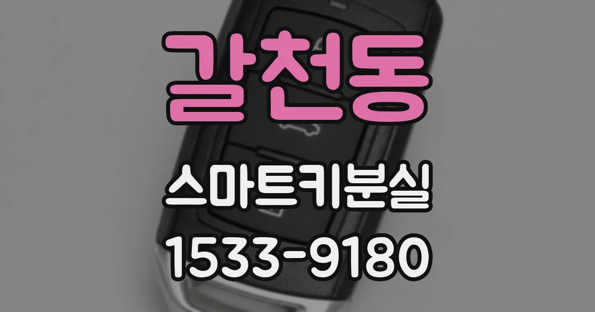 갈천동 스마트키분실