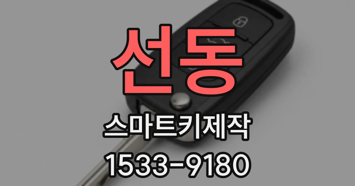 선동 스마트키제작