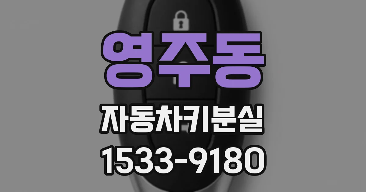 영주동 자동차키분실