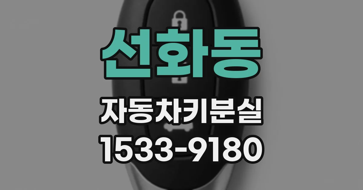 선화동 자동차키분실