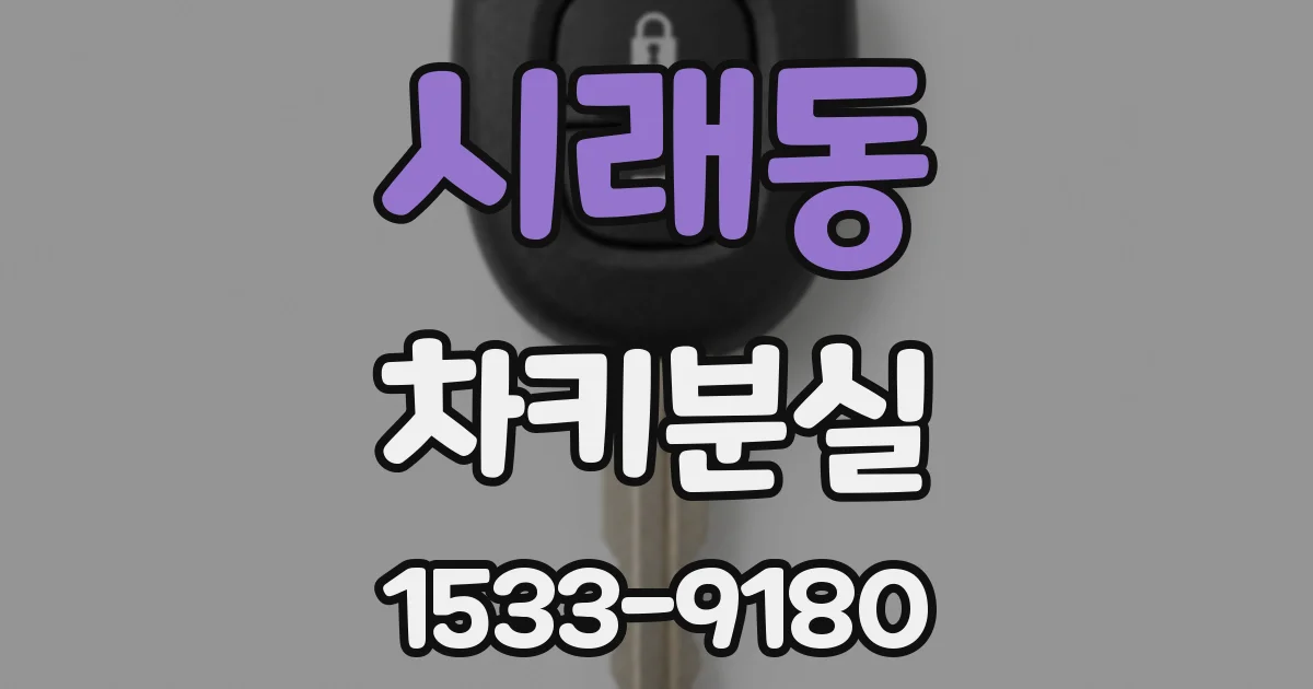 시래동 차키분실