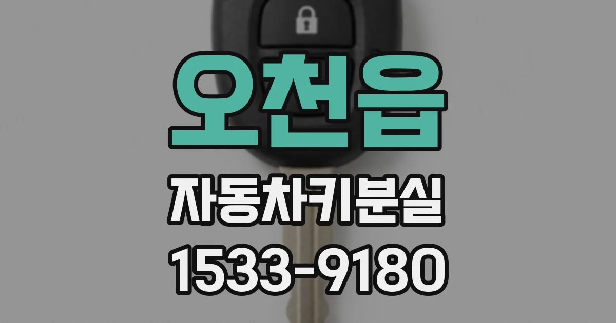 오천읍 자동차키분실