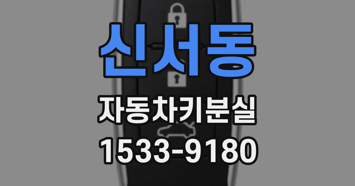 신서동 자동차키분실