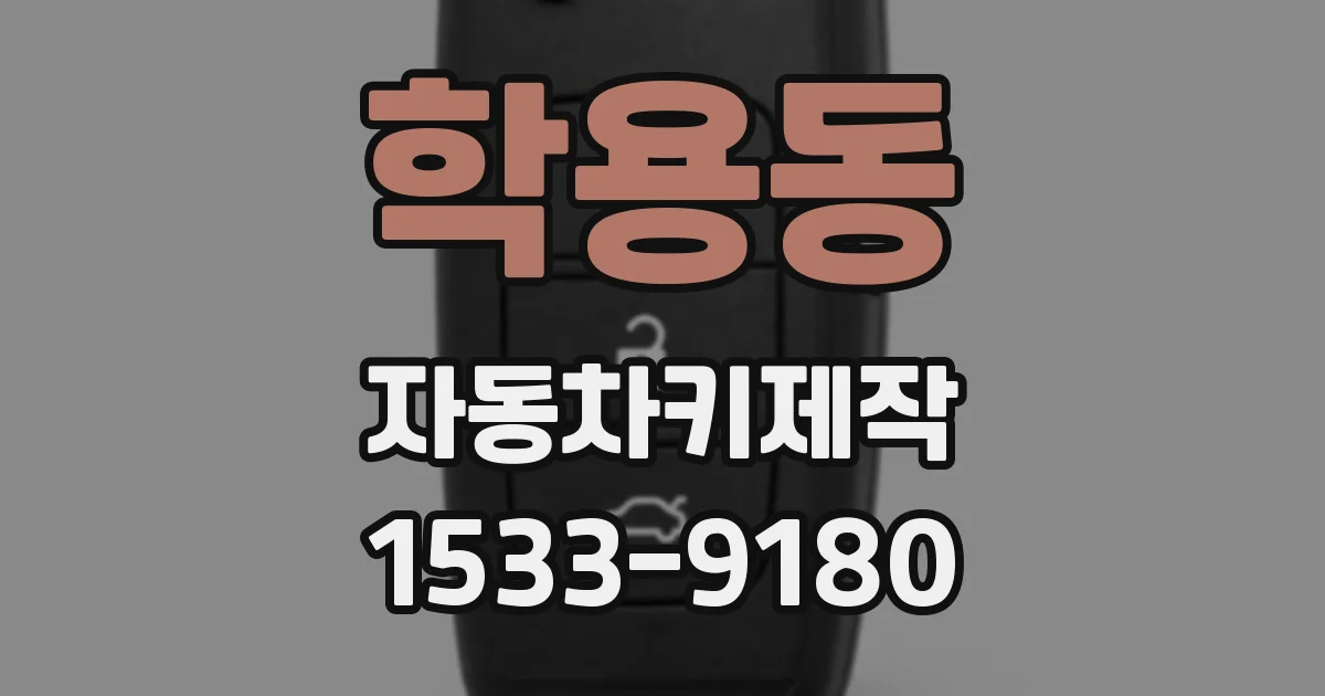 학용동 자동차키제작