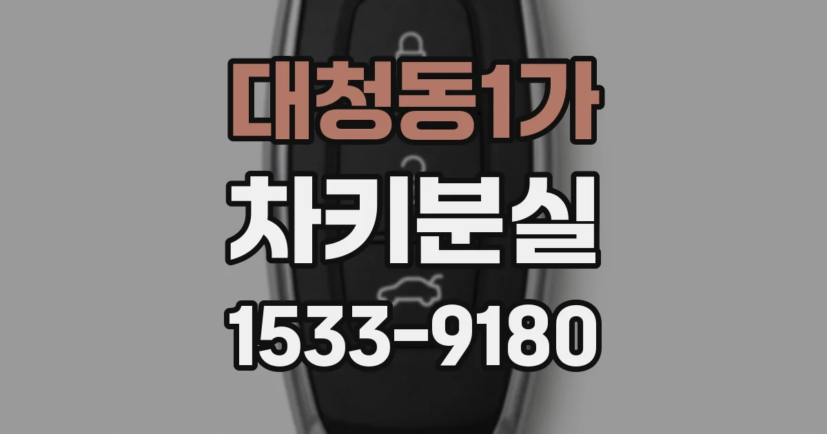 대청동1가 차키분실