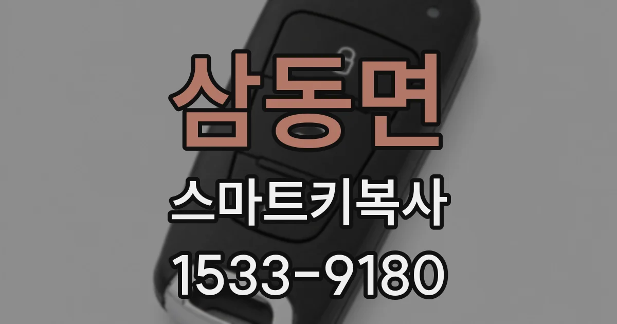 삼동면 스마트키복사