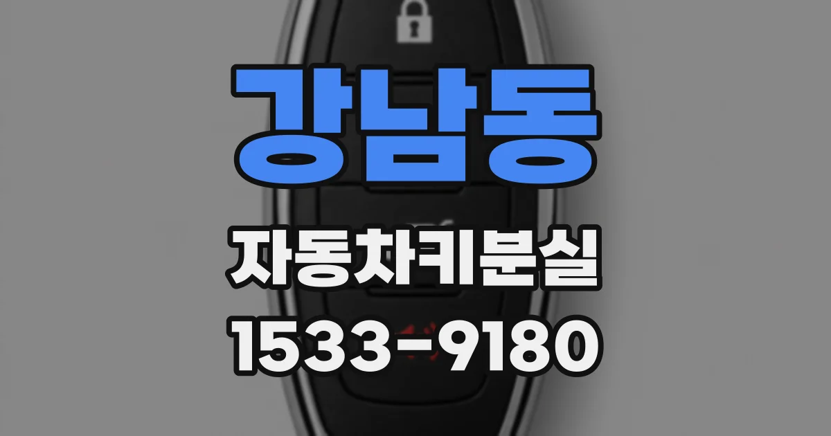 강남동 자동차키분실