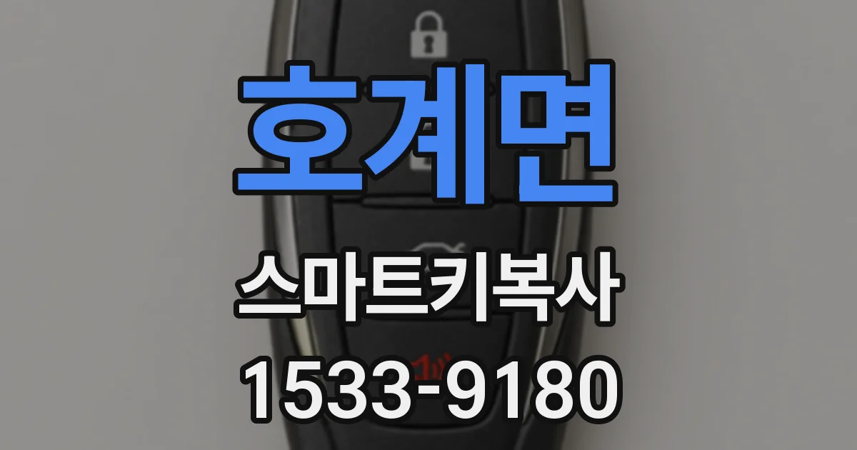 호계면 스마트키복사