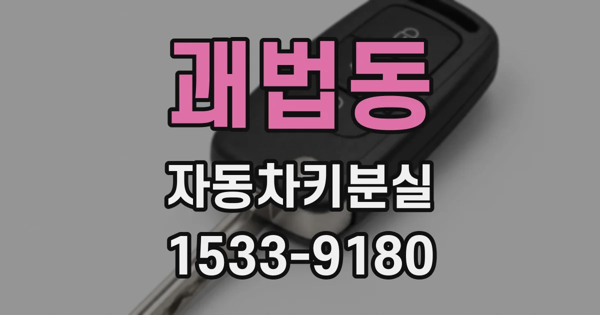 괘법동 자동차키분실