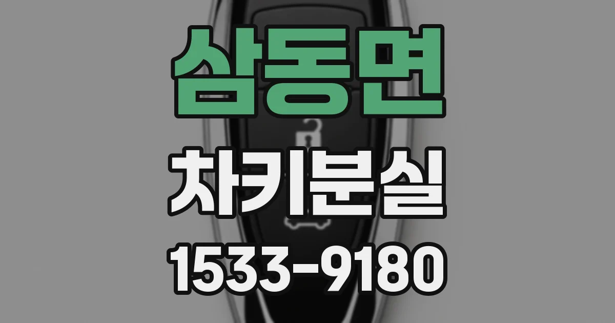 삼동면 차키분실