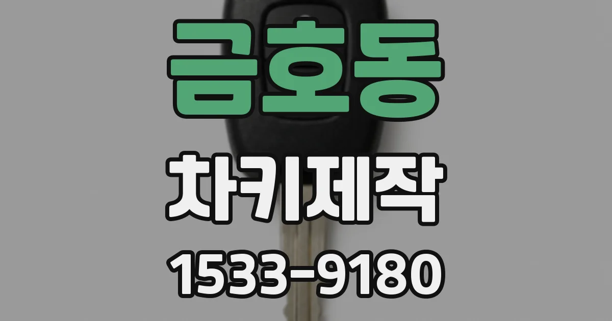 금호동 차키제작