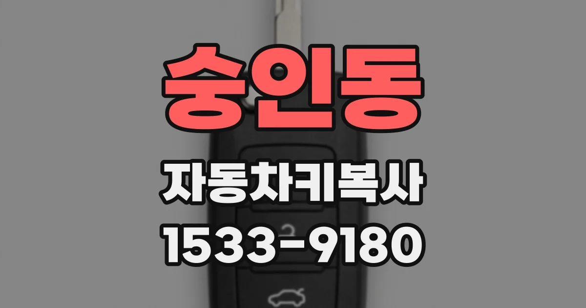 숭인동 자동차키복사