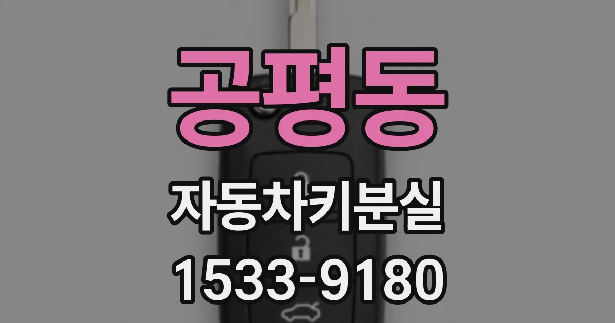 공평동 자동차키분실