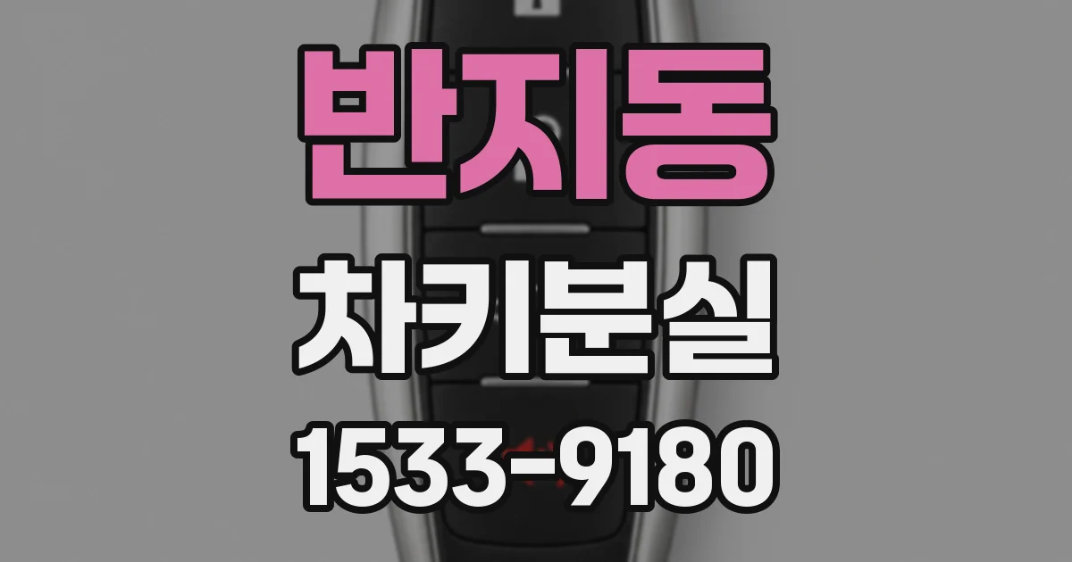 반지동 차키분실