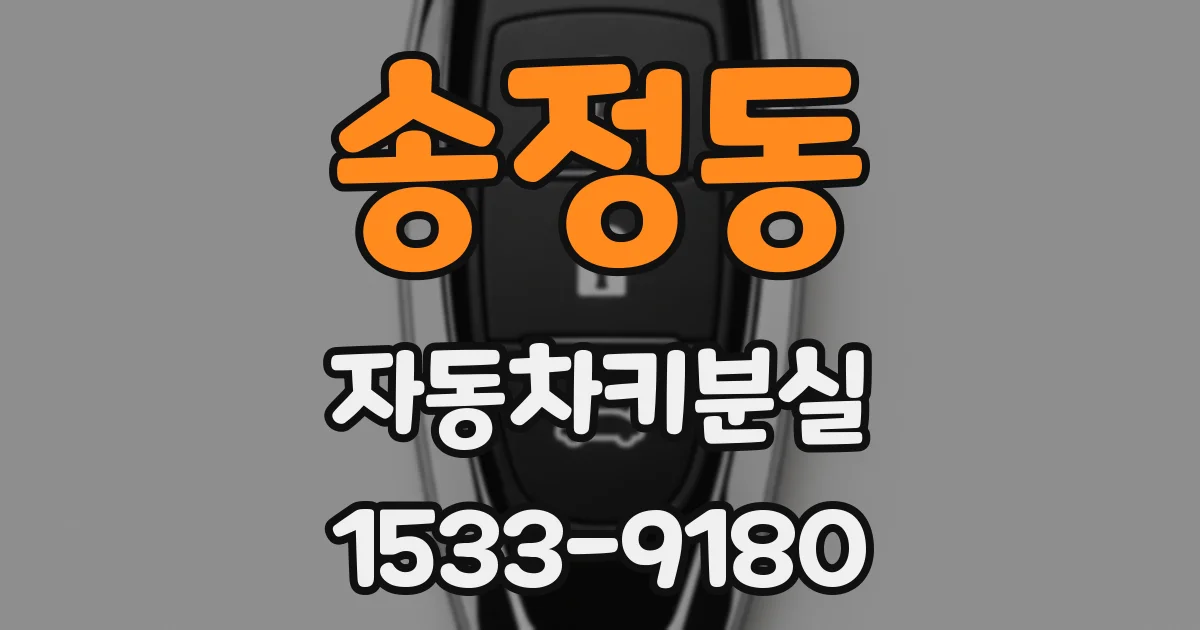 송정동 자동차키분실