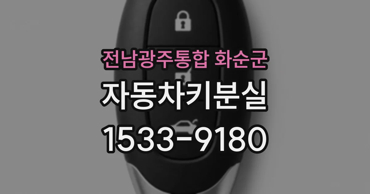 전남광주통합 화순군 자동차키분실