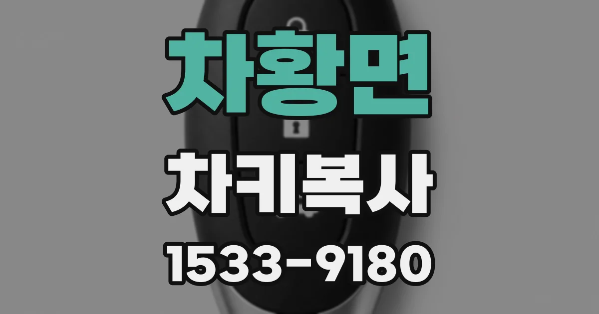 차황면 차키복사