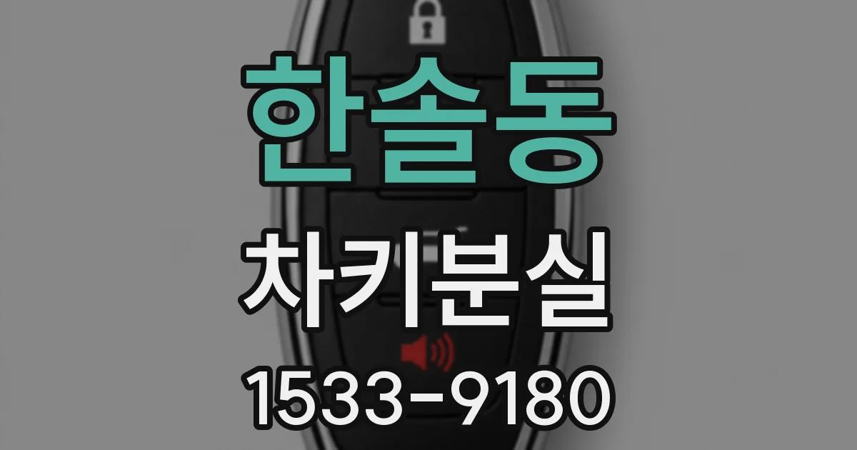 한솔동 차키분실