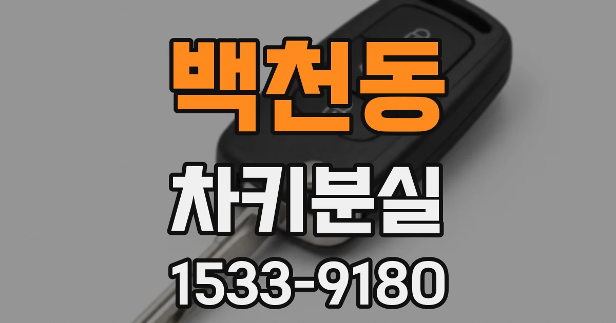 백천동 차키분실
